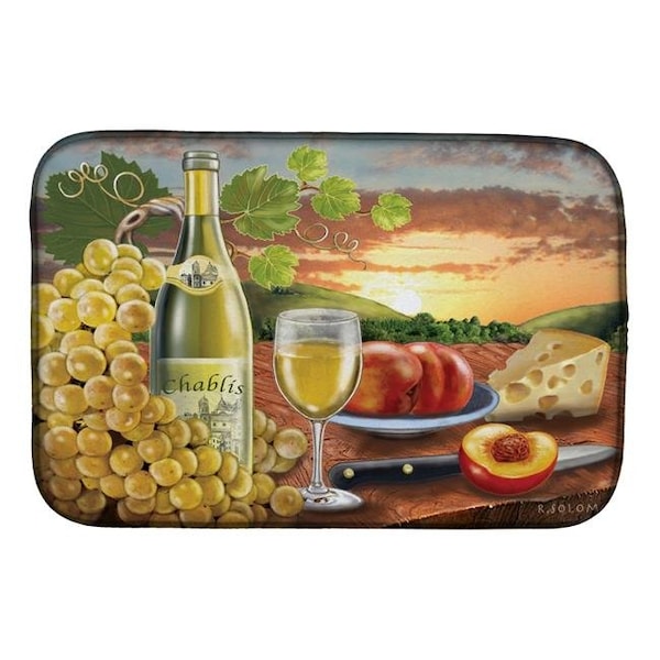 Carolines Treasures Carolines Treasures PRS4028DDM 14 x 21 in. Chablis; Peach; Wine & Cheese Dish Drying Mat PRS4028DDM - main
